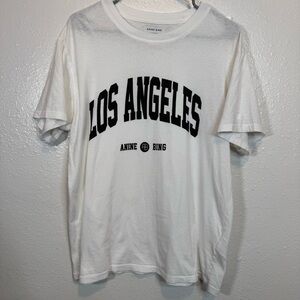 Anine Bing Women’s Los Angeles Oversized White T-shirt Size Medium